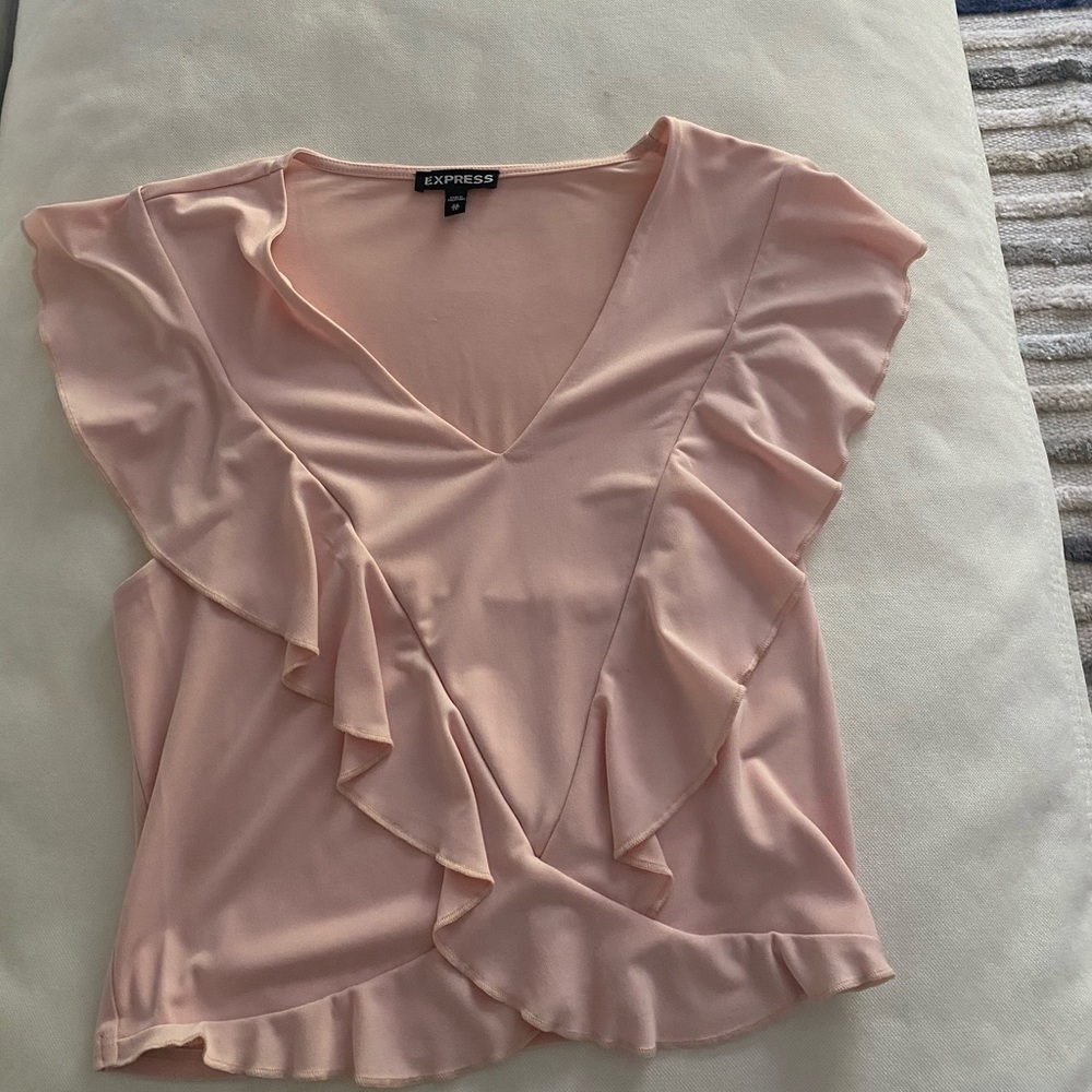 Express light pink blouse